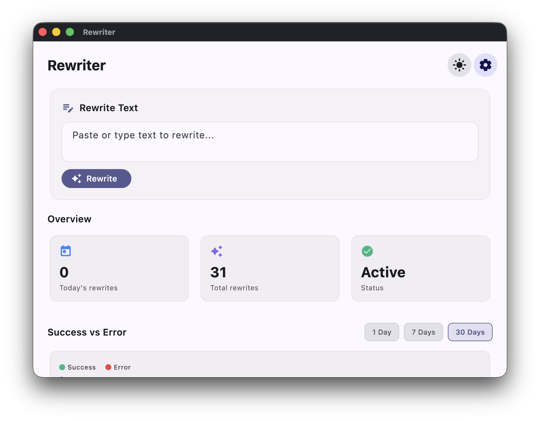 Rewriter — Flutter Desktop App for AI-Powered Clipboard Rewriting